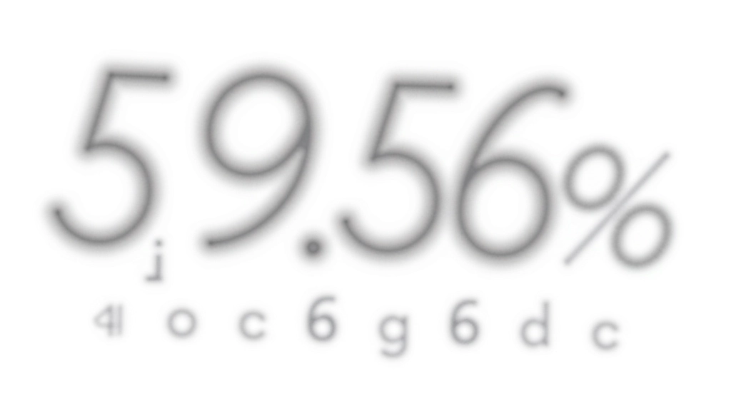 Různé styly číslic - od serifu po sans-serif, zobrazené v různých velikostech pro porovnání čitelnosti